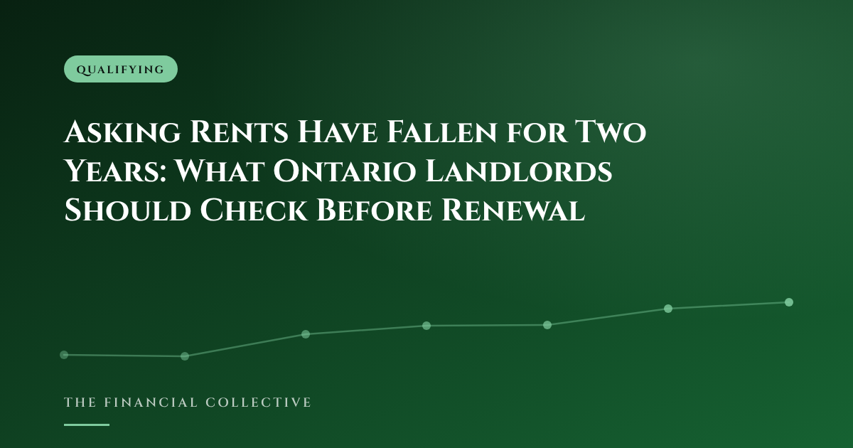 Asking Rents Have Fallen for Two Years: What Ontario Landlords Should Check Before Renewal