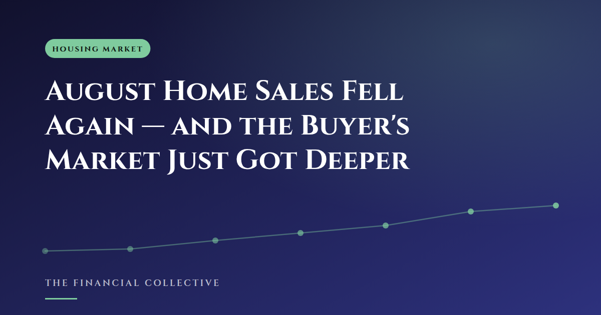 August Home Sales Fell Again — and the Buyer's Market Just Got Deeper