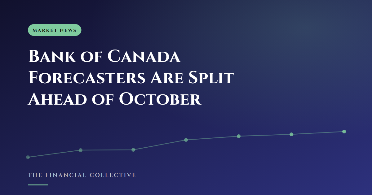 Bank of Canada Forecasters Are Split Ahead of October