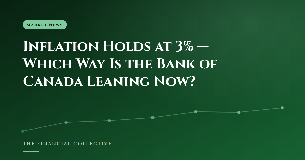 Inflation Holds at 3% — Which Way Is the Bank of Canada Leaning Now?