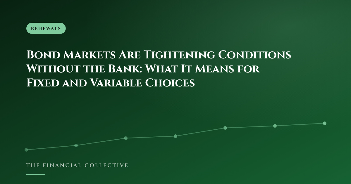 Bond Markets Are Tightening Conditions Without the Bank: What It Means for Fixed and Variable Choices