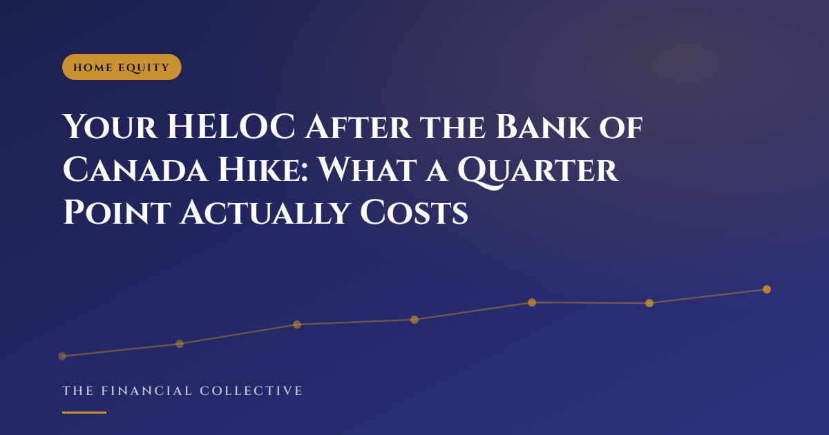 Your HELOC After the Bank of Canada Hike: What a Quarter Point Actually Costs