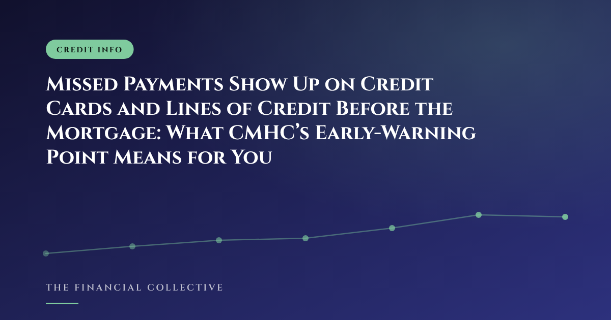 Missed Payments Show Up on Credit Cards and Lines of Credit Before the Mortgage: What CMHC’s Early-Warning Point Means for You