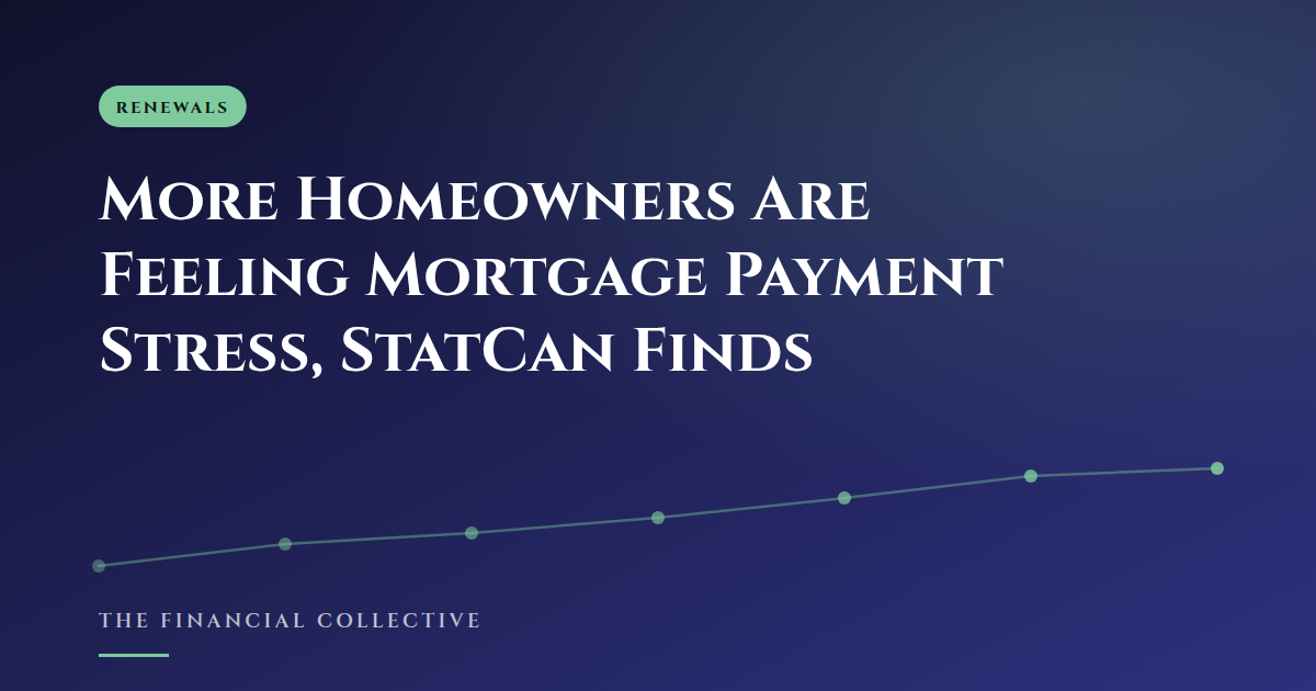 More Homeowners Are Feeling Mortgage Payment Stress, StatCan Finds