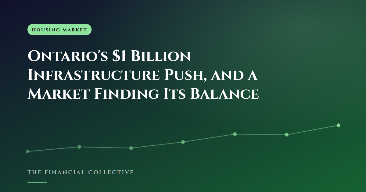 Ontario's $1 Billion Infrastructure Push, and a Market Finding Its Balance