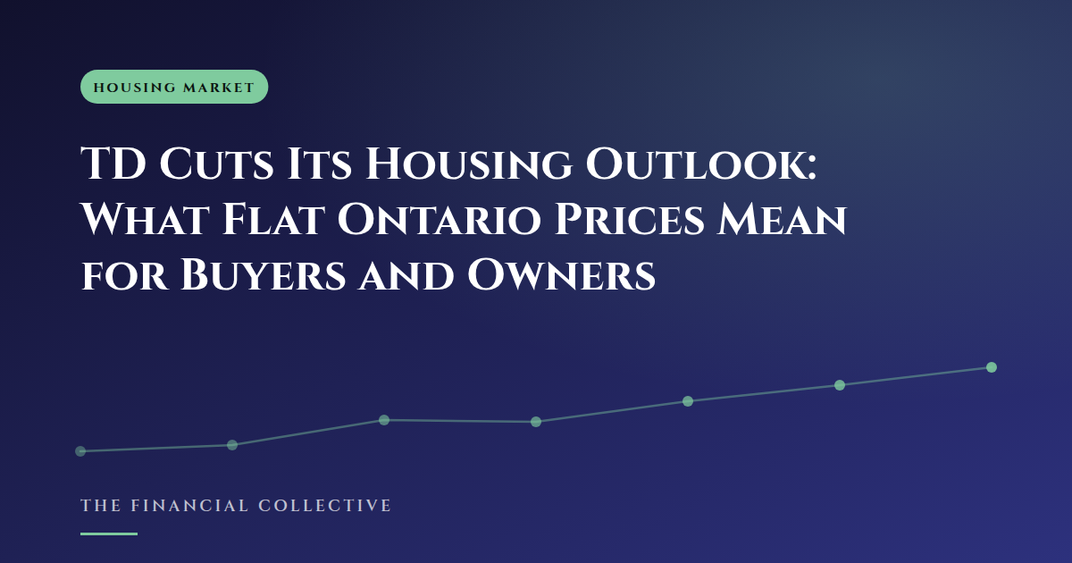 TD Cuts Its Housing Outlook: What Flat Ontario Prices Mean for Buyers and Owners