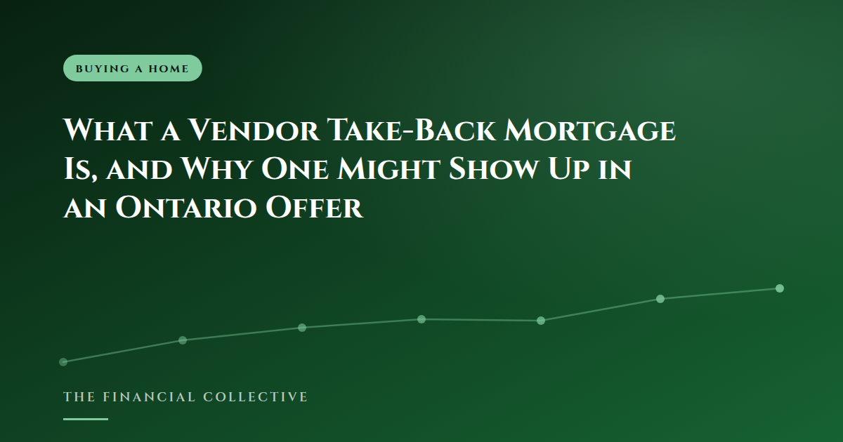 What a Vendor Take-Back Mortgage Is, and Why One Might Show Up in an Ontario Offer
